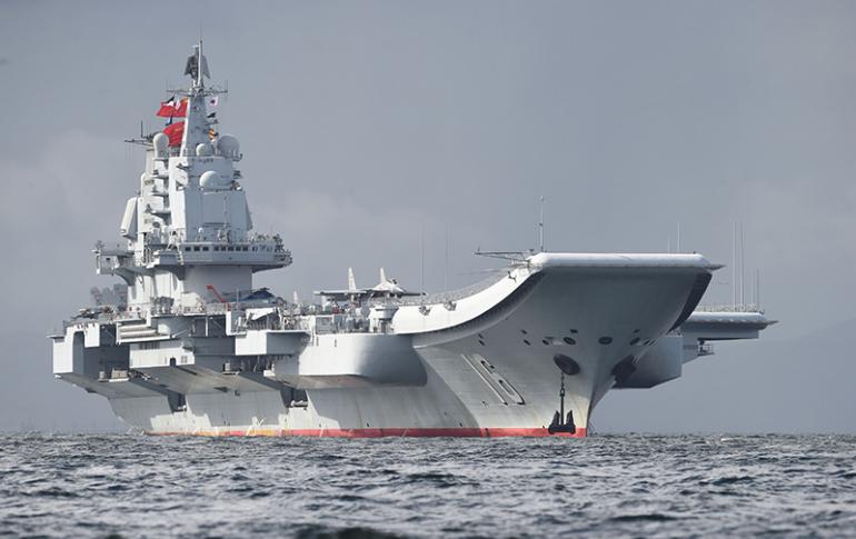 The former Ukrainian aircraft carrier Varyag became the Chinese warship Liaoning